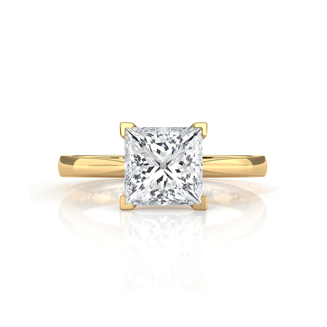 4.5g Princess Prong Setting Lab Grown Diamond Engagement Solitaire Ring IGI Certified 1.00 Ctw.