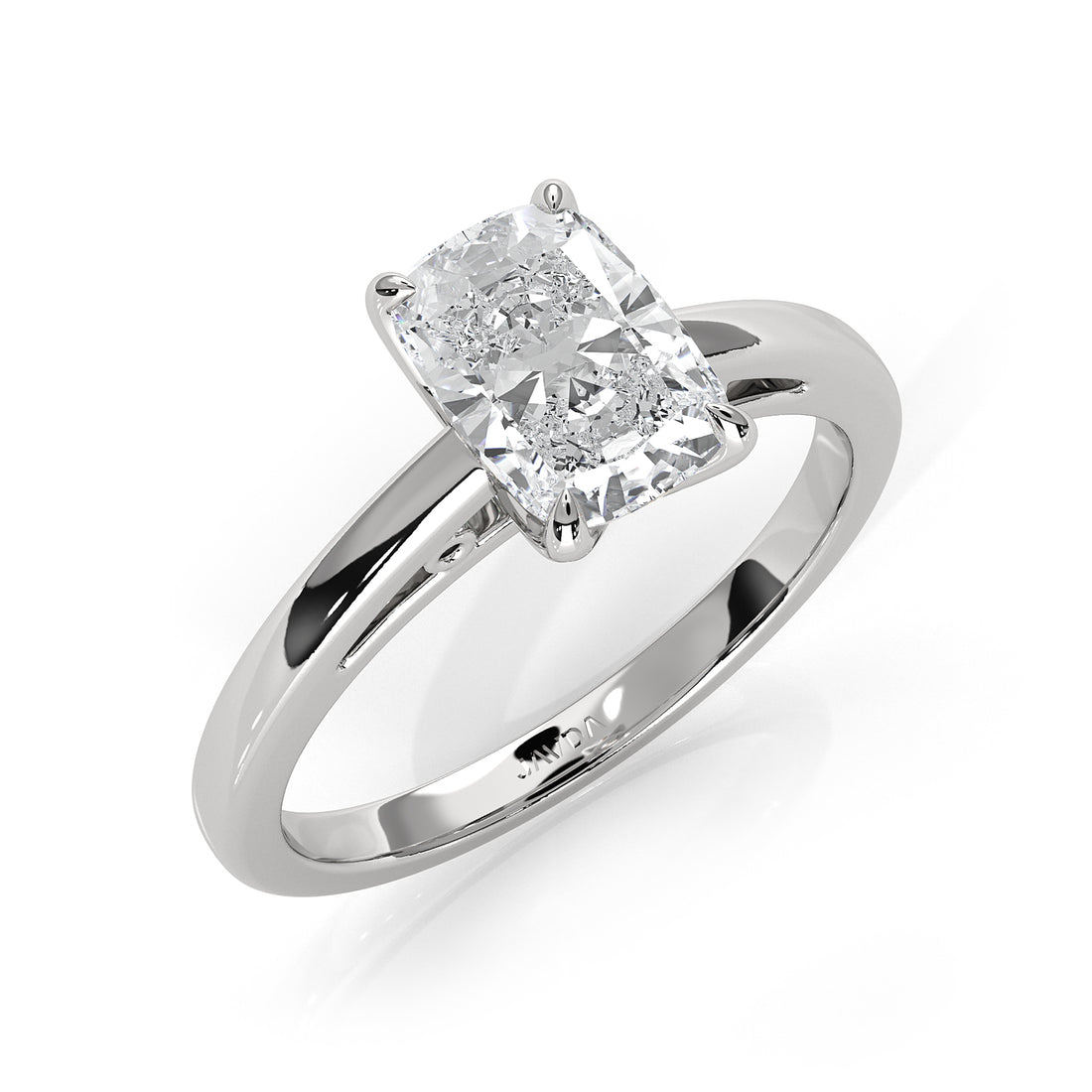 4.5g Lab Grown Diamond 6 Prong Solitaire Engagement Setting IGI Certified Ring 1.00 Ctw.