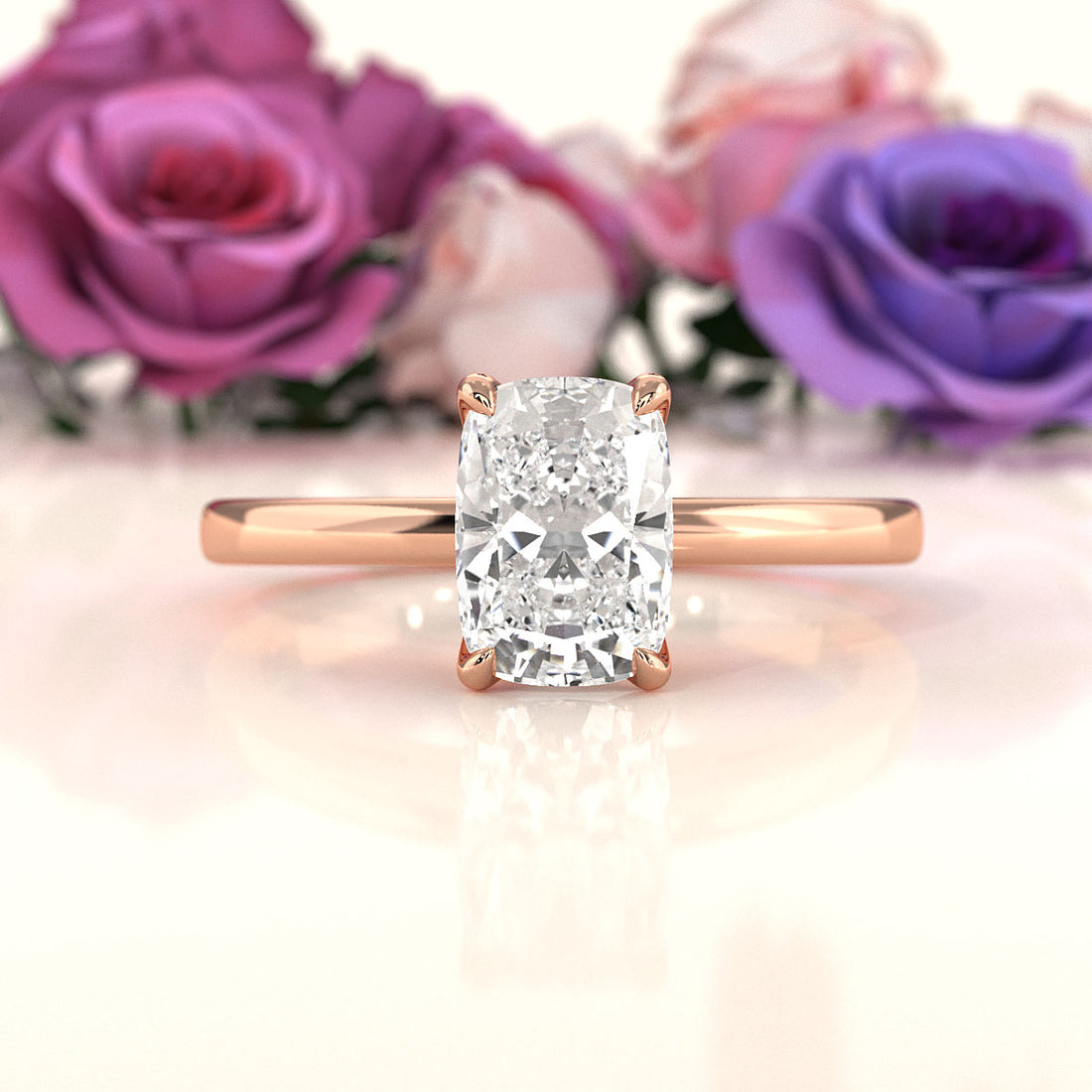 4.5g Lab Grown Diamond 6 Prong Solitaire Engagement Setting IGI Certified Ring 1.00 Ctw.