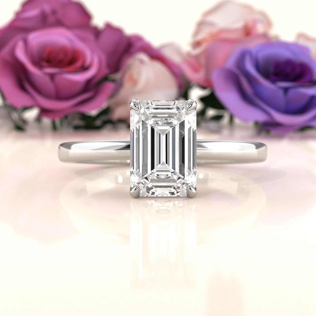 4.5g Lab Grown Diamond 6 Prong Solitaire Engagement Setting IGI Certified Ring 1.00 Ctw.