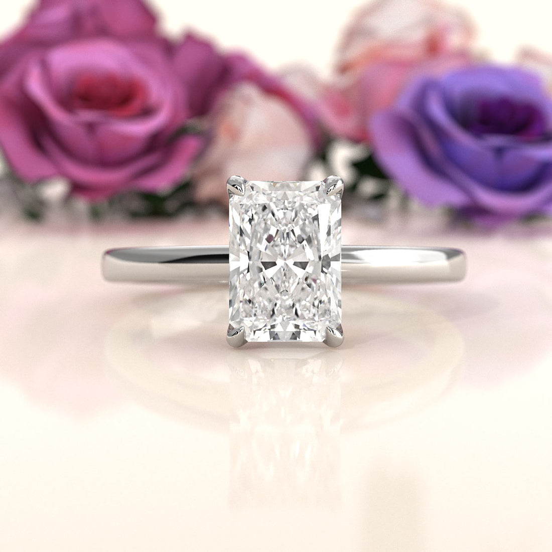 4.5g Lab Grown Diamond 6 Prong Solitaire Engagement Setting IGI Certified Ring 1.00 Ctw.