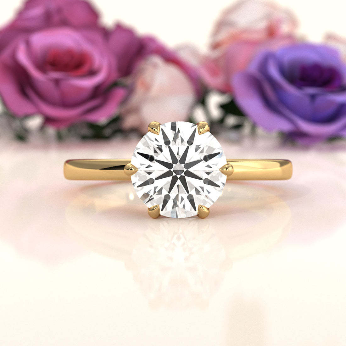 4.5g Lab Grown Diamond 6 Prong Solitaire Engagement Setting IGI Certified Ring 1.00 Ctw.