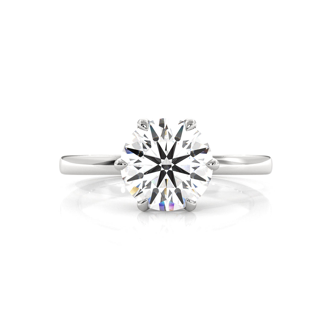 4.5g Lab Grown Diamond 6 Prong Solitaire Engagement Setting IGI Certified Ring 1.00 Ctw.