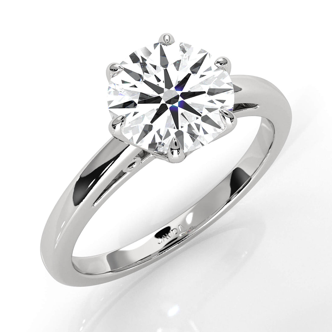 4.5g Lab Grown Diamond 6 Prong Solitaire Engagement Setting IGI Certified Ring 1.00 Ctw.