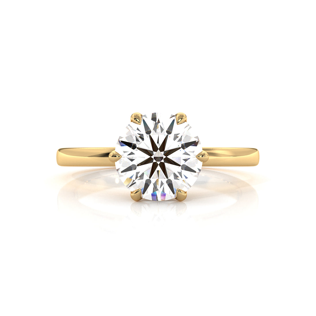 4.5g Lab Grown Diamond 6 Prong Solitaire Engagement Setting IGI Certified Ring 1.00 Ctw.