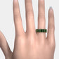 Shared Prong Emerald Gemstone Women's Eternity Wedding Band 15.78 Ctw.
