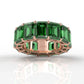 Shared Prong Emerald Gemstone Women's Eternity Wedding Band 15.78 Ctw.