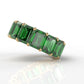 Shared Prong Emerald Gemstone Women's Eternity Wedding Band 15.78 Ctw.