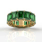 Shared Prong Emerald Gemstone Women's Eternity Wedding Band 15.78 Ctw.
