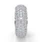 Round Lab Grown Diamond Pave Set Women's Eternity Wedding Band 3.93 Ctw.