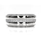 Matte Finish 2 Row Round Diamond Eternity Men Wedding Band 14k White Gold 1.94 Ctw.