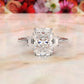 3 Stone Radiant Lab Grown Diamond Engagement Ring IGI 14k White Gold 5.04 Ctw.