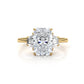 3 Stone Radiant Lab Grown Diamond Engagement Ring IGI 14k White Gold 5.04 Ctw.