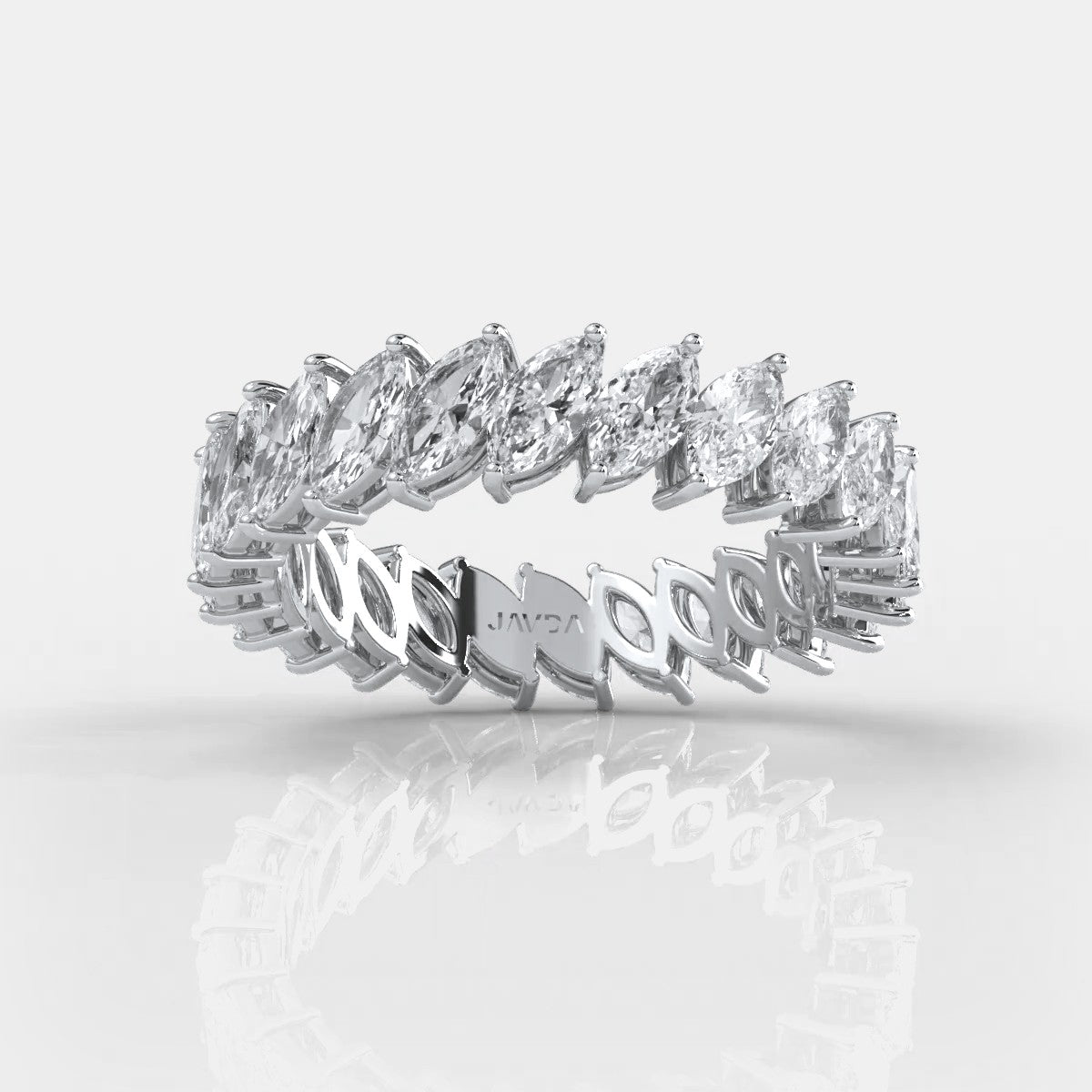 Marquise Eternity Lab-Grown Diamond Prong Set Women's Wedding Band 2.76 Ctw.