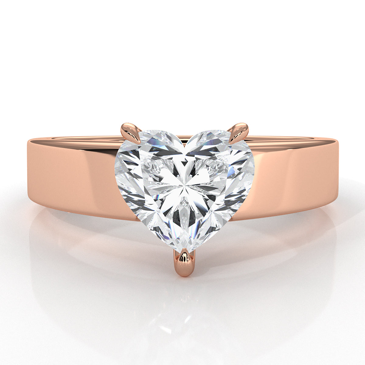 IGI Certified Lab Grown Diamond Cathedral Style Engagement Ring 6g Solitaire Setting 4.5mm 1.00 Ctw.