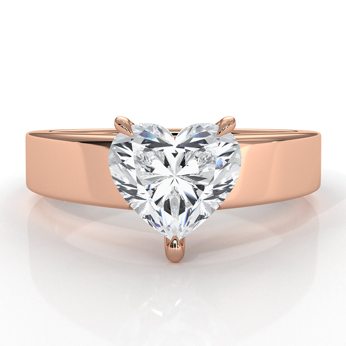 IGI Certified Lab Grown Diamond Cathedral Style Engagement Ring 6g Solitaire Setting 4.5mm 1.00 Ctw.