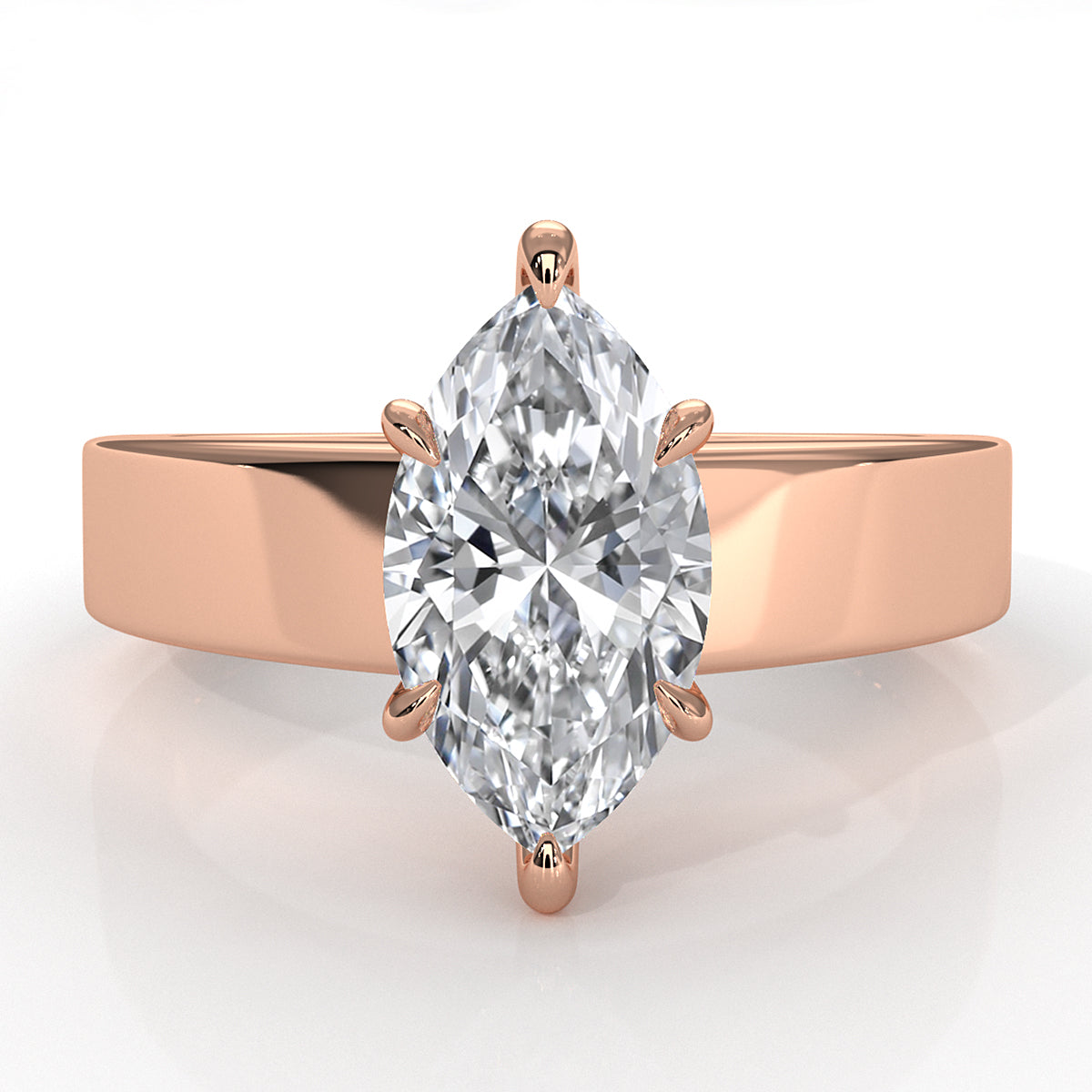 IGI Certified Lab Grown Diamond Cathedral Style Engagement Ring 6g Solitaire Setting 4.5mm 1.00 Ctw.