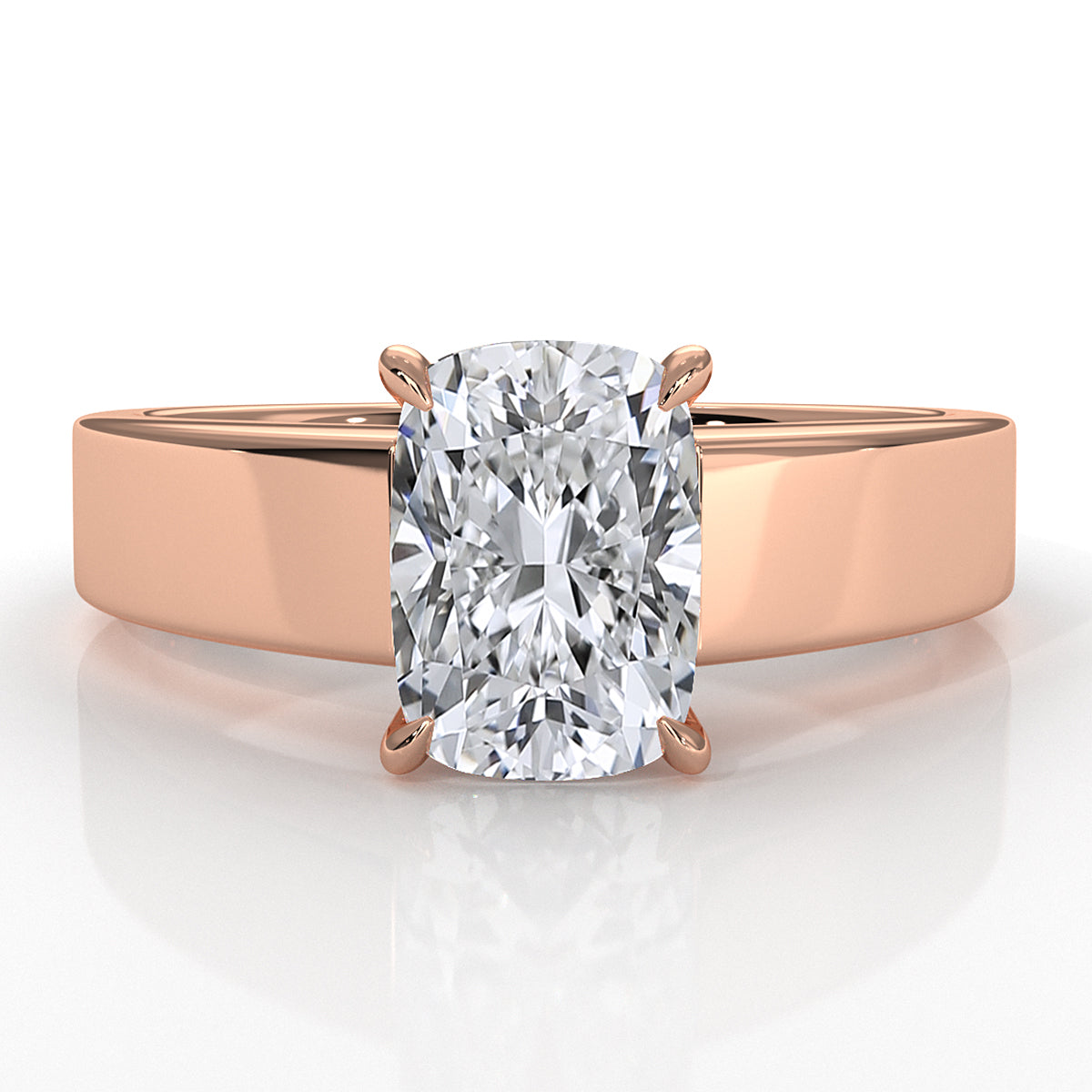 IGI Certified Lab Grown Diamond Cathedral Style Engagement Ring 6g Solitaire Setting 4.5mm 1.00 Ctw.