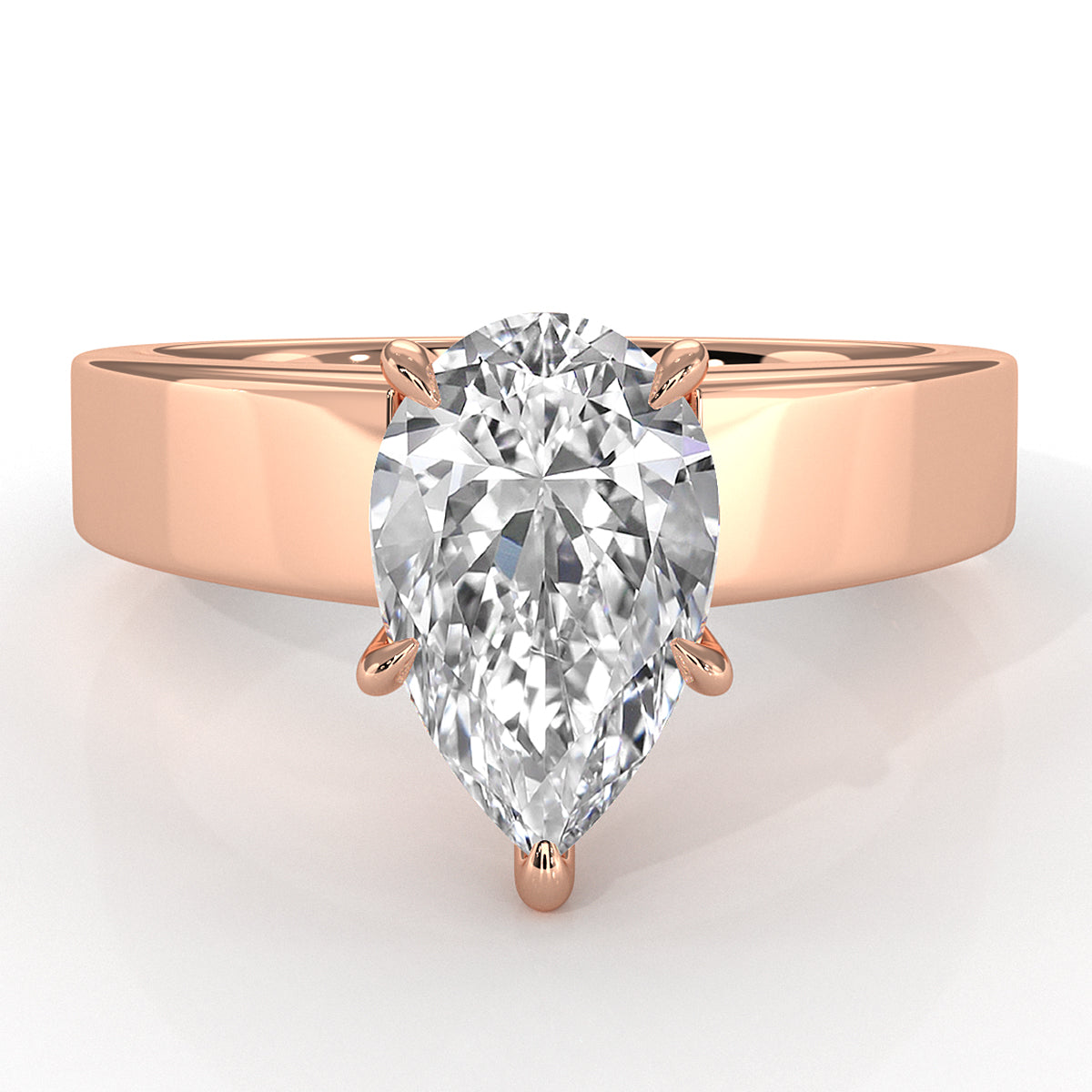 IGI Certified Lab Grown Diamond Cathedral Style Engagement Ring 6g Solitaire Setting 4.5mm 1.00 Ctw.