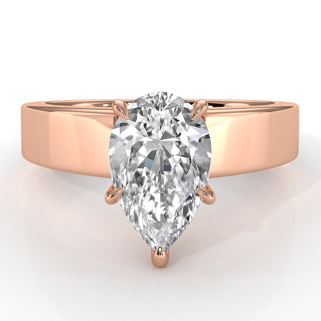 IGI Certified Lab Grown Diamond Cathedral Style Engagement Ring 6g Solitaire Setting 4.5mm 1.00 Ctw.