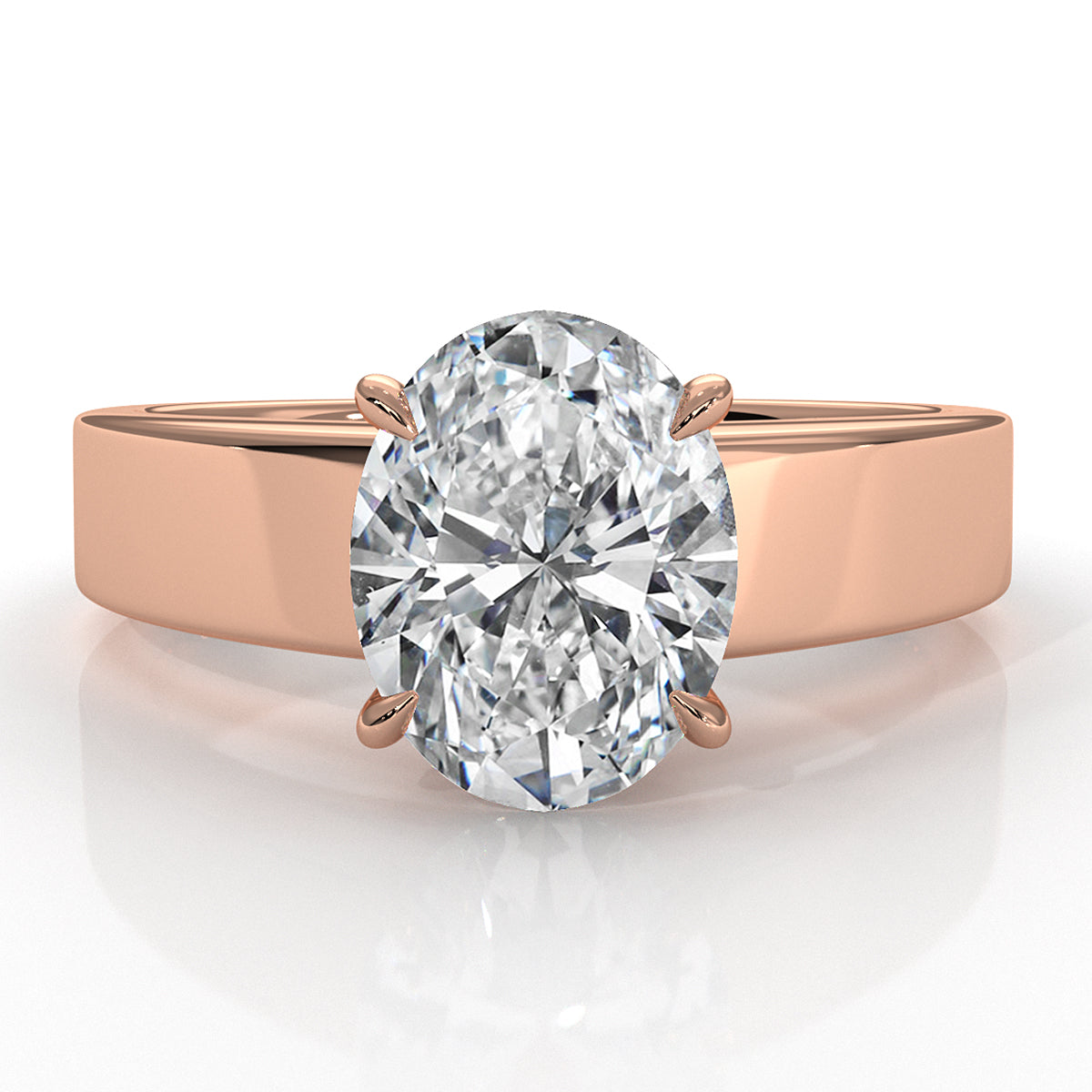 IGI Certified Lab Grown Diamond Cathedral Style Engagement Ring 6g Solitaire Setting 4.5mm 1.00 Ctw.