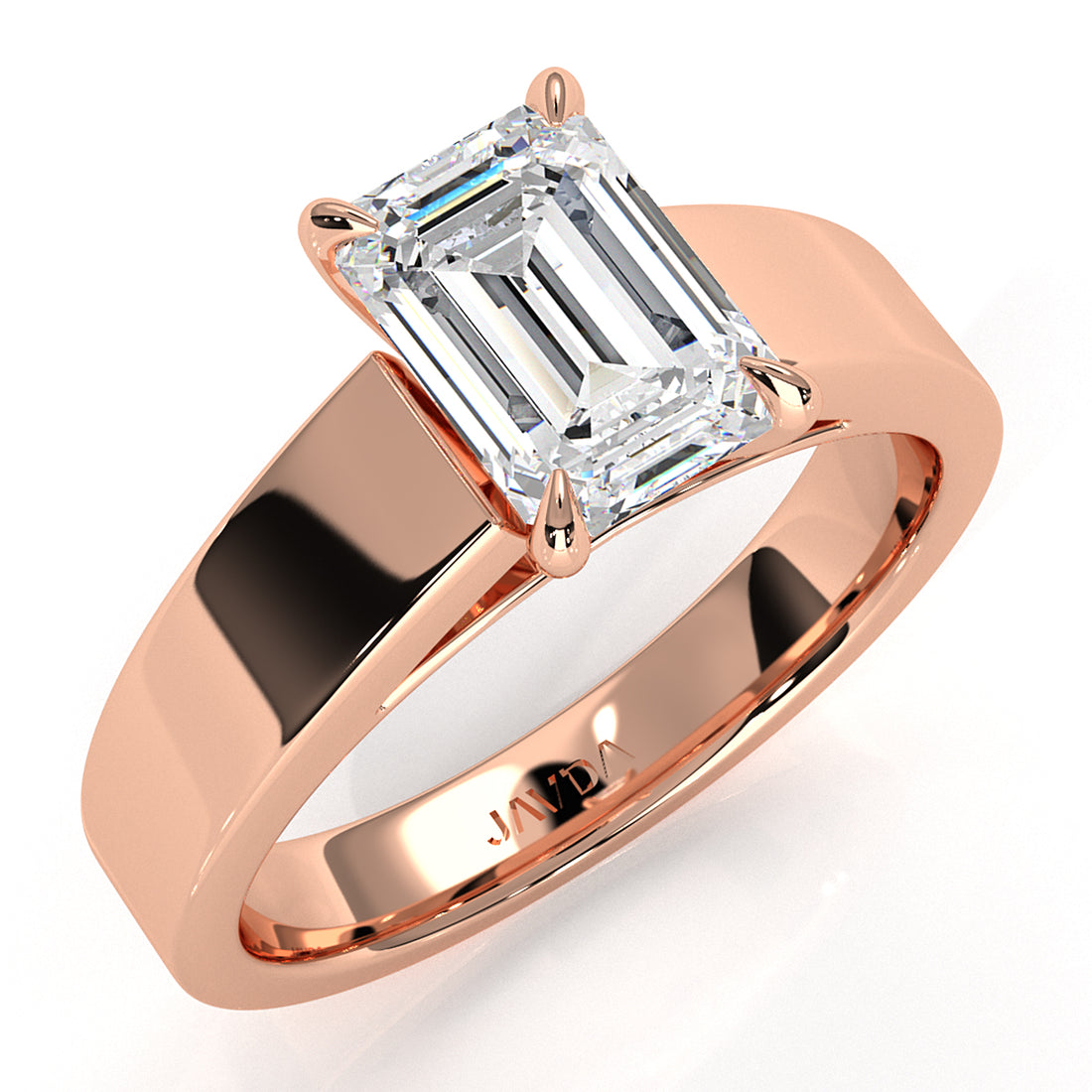 IGI Certified Lab Grown Diamond Cathedral Style Engagement Ring 6g Solitaire Setting 4.5mm 1.00 Ctw.