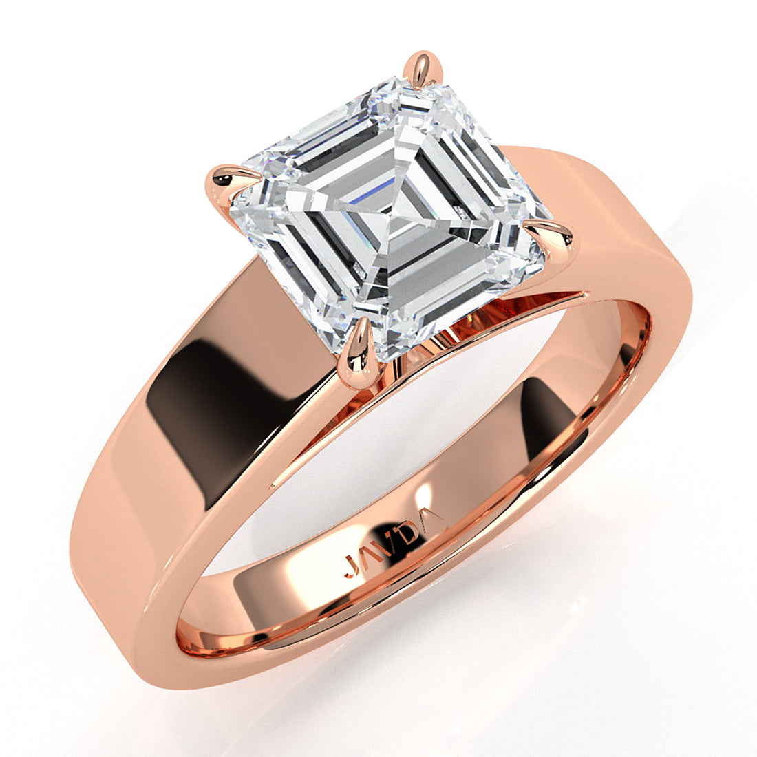 IGI Certified Lab Grown Diamond Cathedral Style Engagement Ring 6g Solitaire Setting 4.5mm 1.00 Ctw.