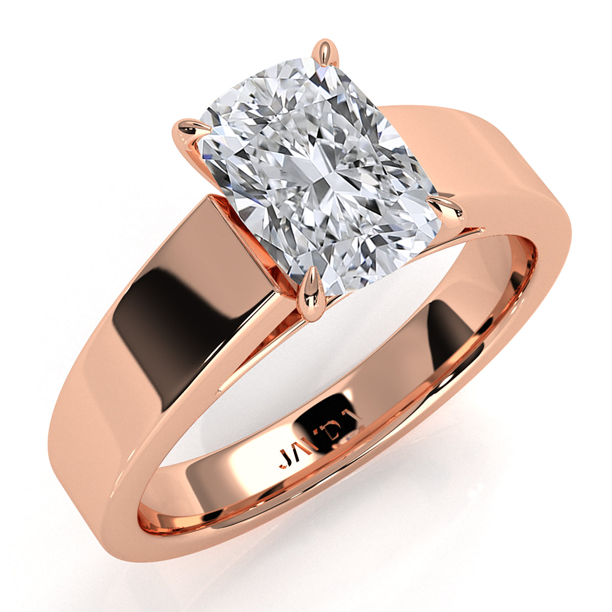 IGI Certified Lab Grown Diamond Cathedral Style Engagement Ring 6g Solitaire Setting 4.5mm 1.00 Ctw.