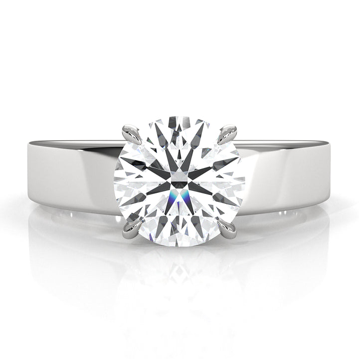 IGI Certified Lab Grown Diamond Cathedral Style Engagement Ring 6g Solitaire Setting 4.5mm 1.00 Ctw.