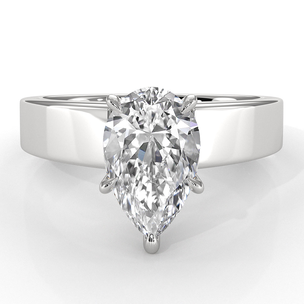 IGI Certified Lab Grown Diamond Cathedral Style Engagement Ring 6g Solitaire Setting 4.5mm 1.00 Ctw.