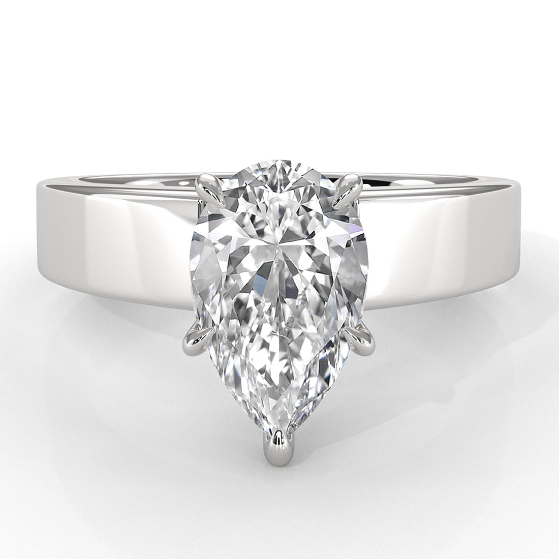IGI Certified Lab Grown Diamond Cathedral Style Engagement Ring 6g Solitaire Setting 4.5mm 1.00 Ctw.