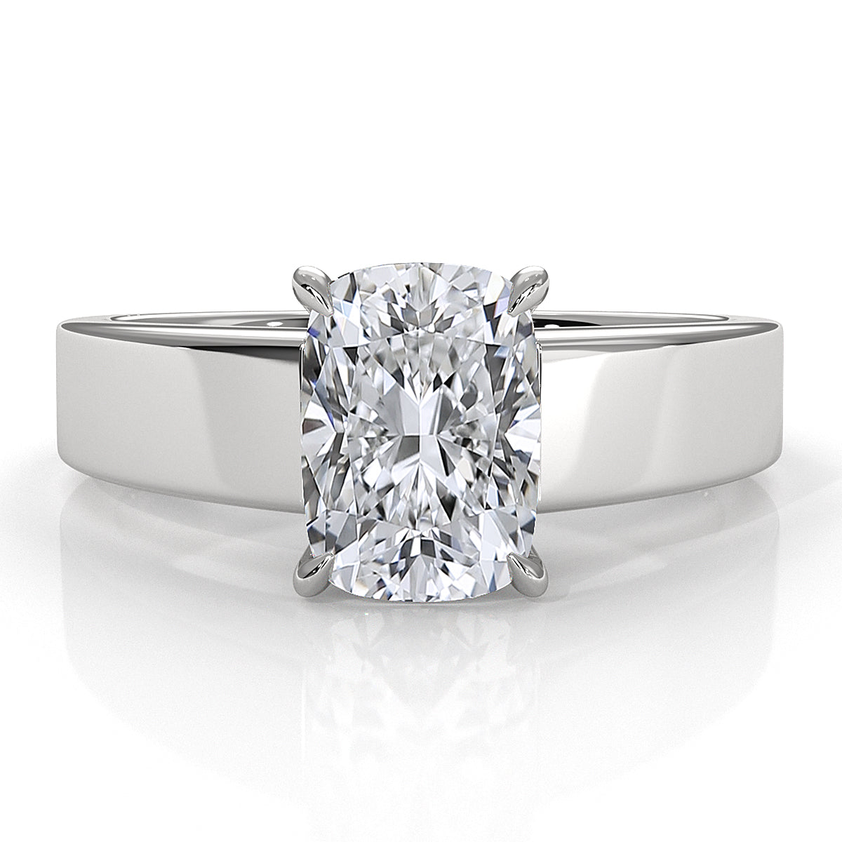 IGI Certified Lab Grown Diamond Cathedral Style Engagement Ring 6g Solitaire Setting 4.5mm 1.00 Ctw.