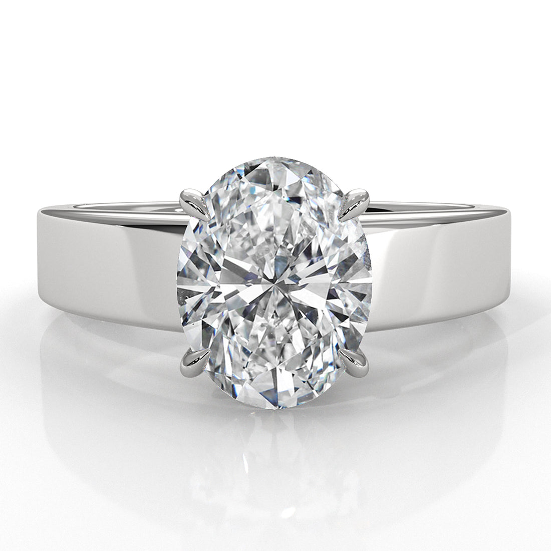 IGI Certified Lab Grown Diamond Cathedral Style Engagement Ring 6g Solitaire Setting 4.5mm 1.00 Ctw.