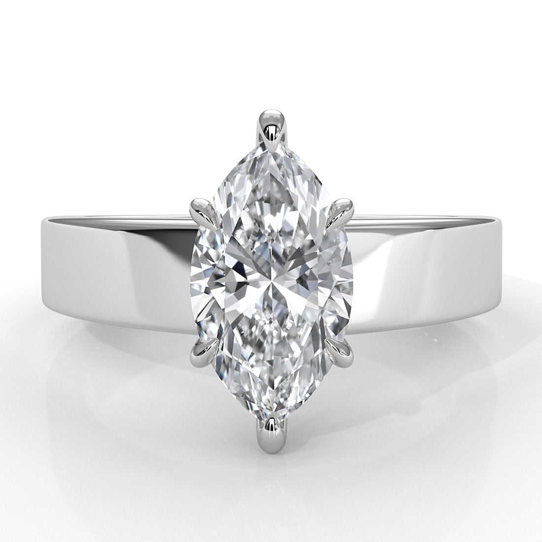 IGI Certified Lab Grown Diamond Cathedral Style Engagement Ring 6g Solitaire Setting 4.5mm 1.00 Ctw.