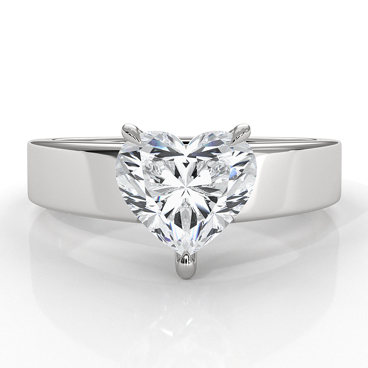 IGI Certified Lab Grown Diamond Cathedral Style Engagement Ring 6g Solitaire Setting 4.5mm 1.00 Ctw.