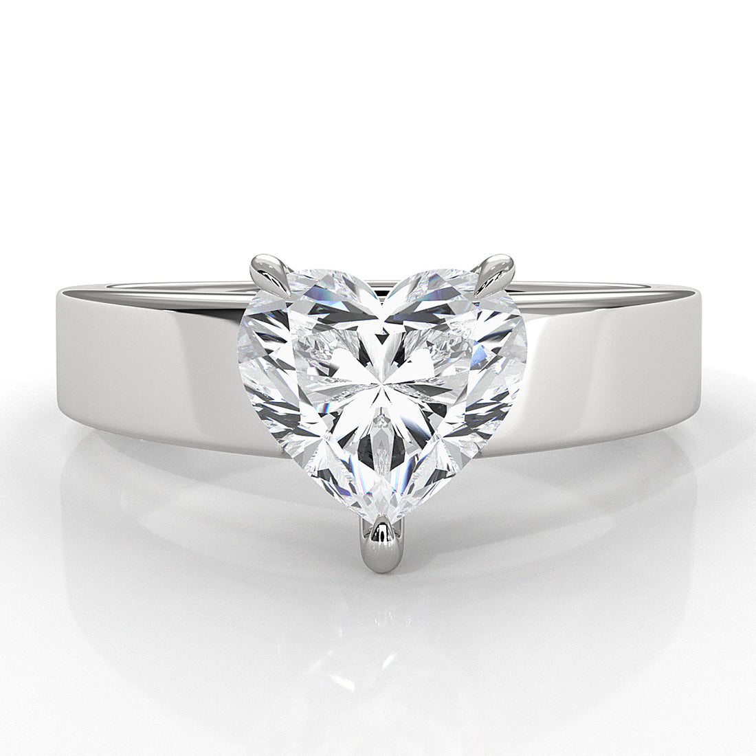 IGI Certified Lab Grown Diamond Cathedral Style Engagement Ring 6g Solitaire Setting 4.5mm 1.00 Ctw.