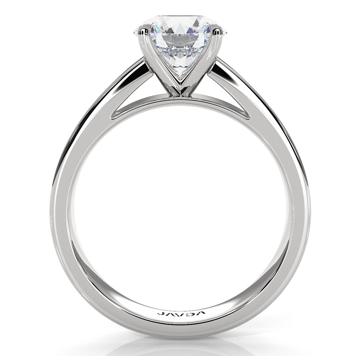 IGI Certified Lab Grown Diamond Cathedral Style Engagement Ring 6g Solitaire Setting 4.5mm 1.00 Ctw.