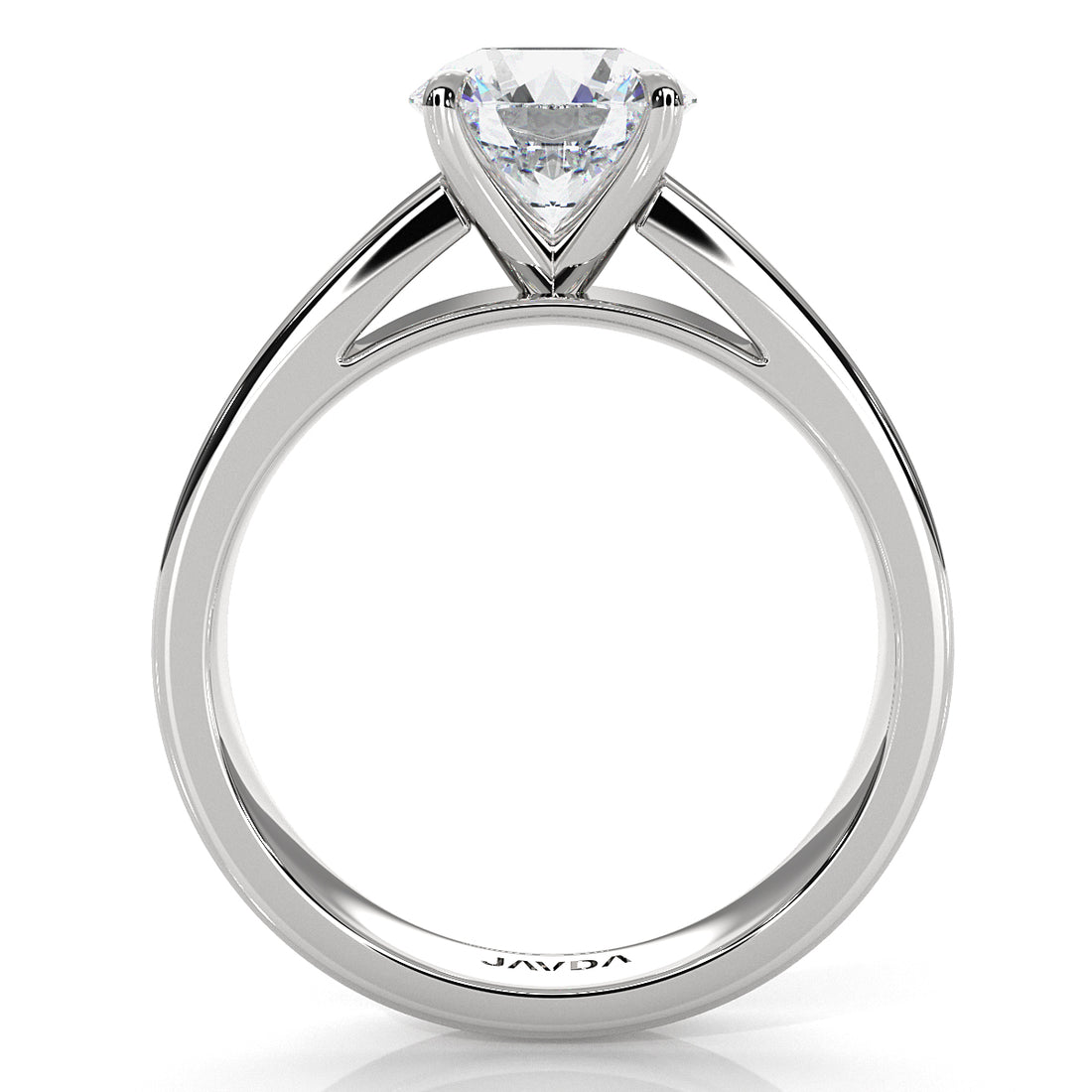 IGI Certified Lab Grown Diamond Cathedral Style Engagement Ring 6g Solitaire Setting 4.5mm 1.00 Ctw.