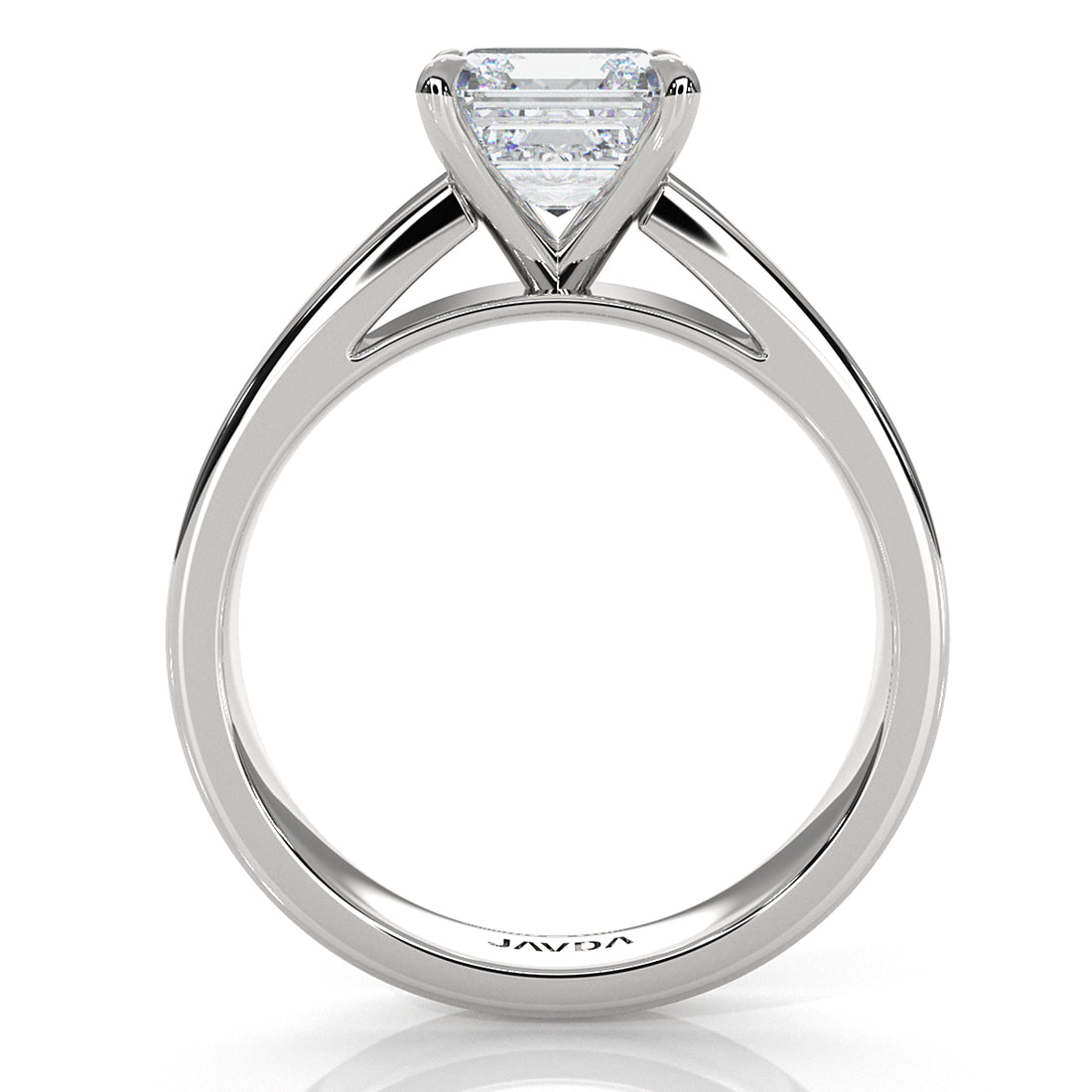 IGI Certified Lab Grown Diamond Cathedral Style Engagement Ring 6g Solitaire Setting 4.5mm 1.00 Ctw.