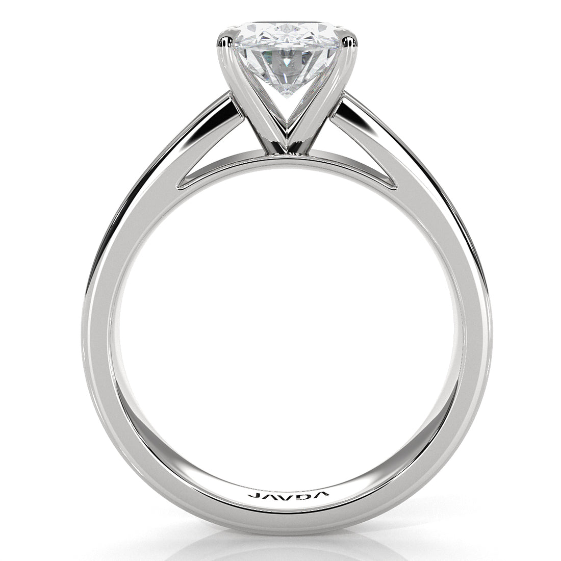 IGI Certified Lab Grown Diamond Cathedral Style Engagement Ring 6g Solitaire Setting 4.5mm 1.00 Ctw.