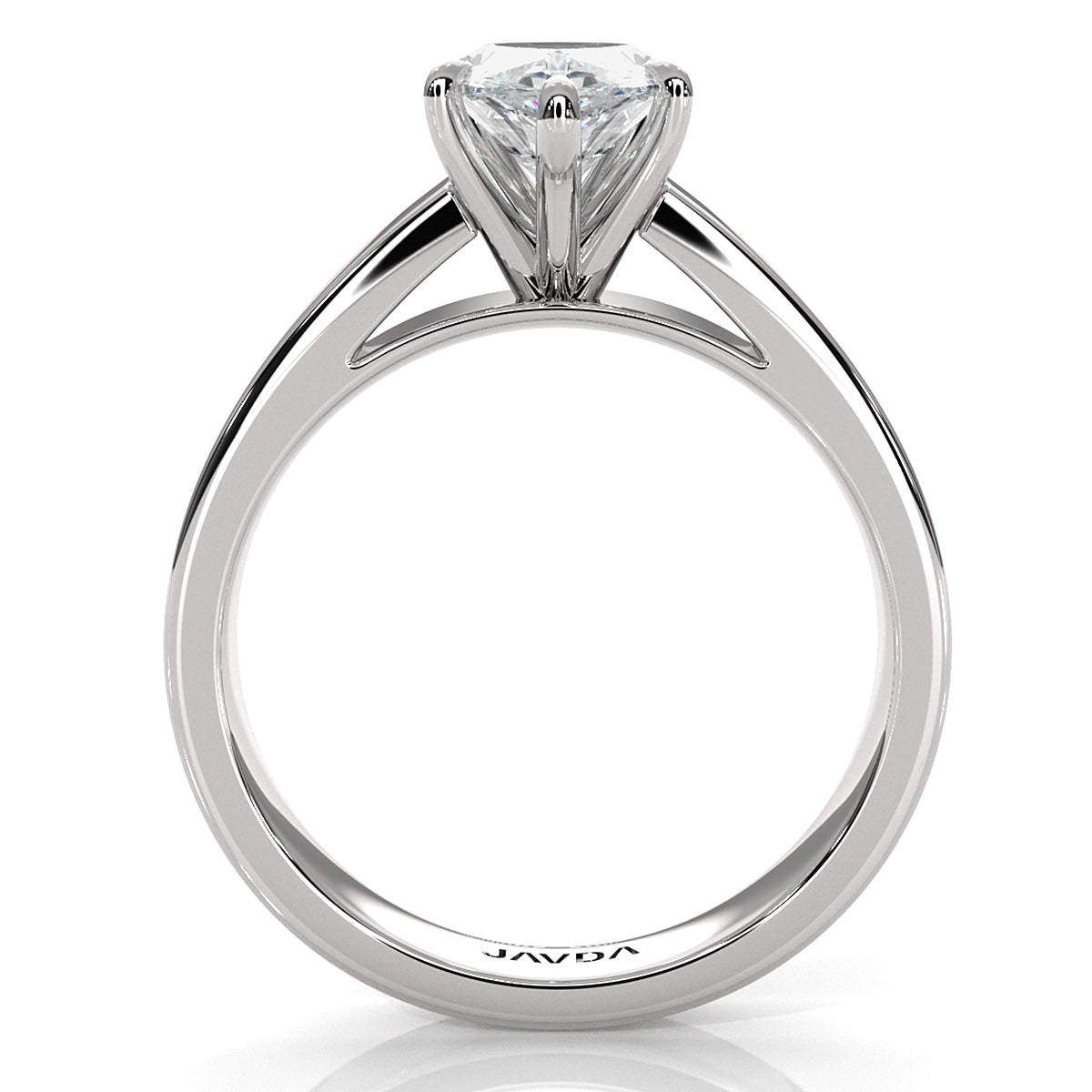 IGI Certified Lab Grown Diamond Cathedral Style Engagement Ring 6g Solitaire Setting 4.5mm 1.00 Ctw.