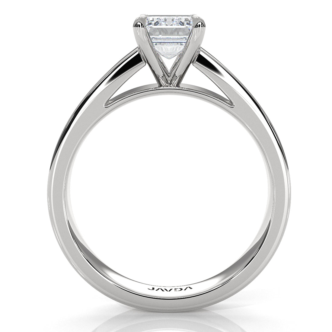 IGI Certified Lab Grown Diamond Cathedral Style Engagement Ring 6g Solitaire Setting 4.5mm 1.00 Ctw.