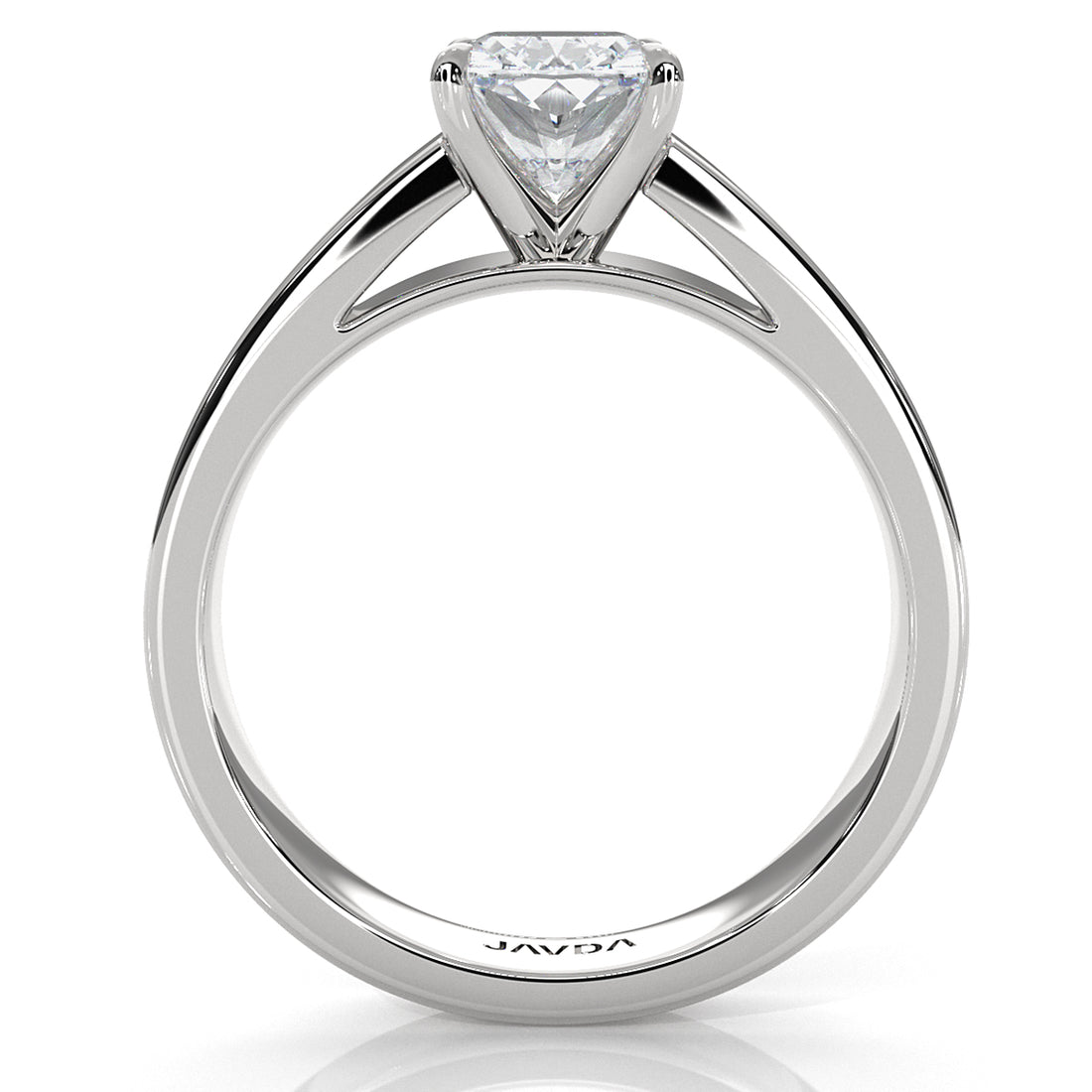 IGI Certified Lab Grown Diamond Cathedral Style Engagement Ring 6g Solitaire Setting 4.5mm 1.00 Ctw.