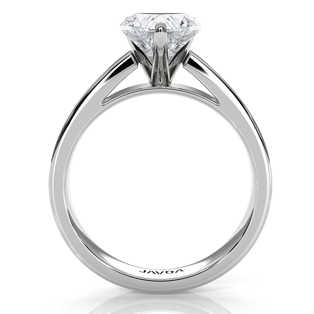 IGI Certified Lab Grown Diamond Cathedral Style Engagement Ring 6g Solitaire Setting 4.5mm 1.00 Ctw.