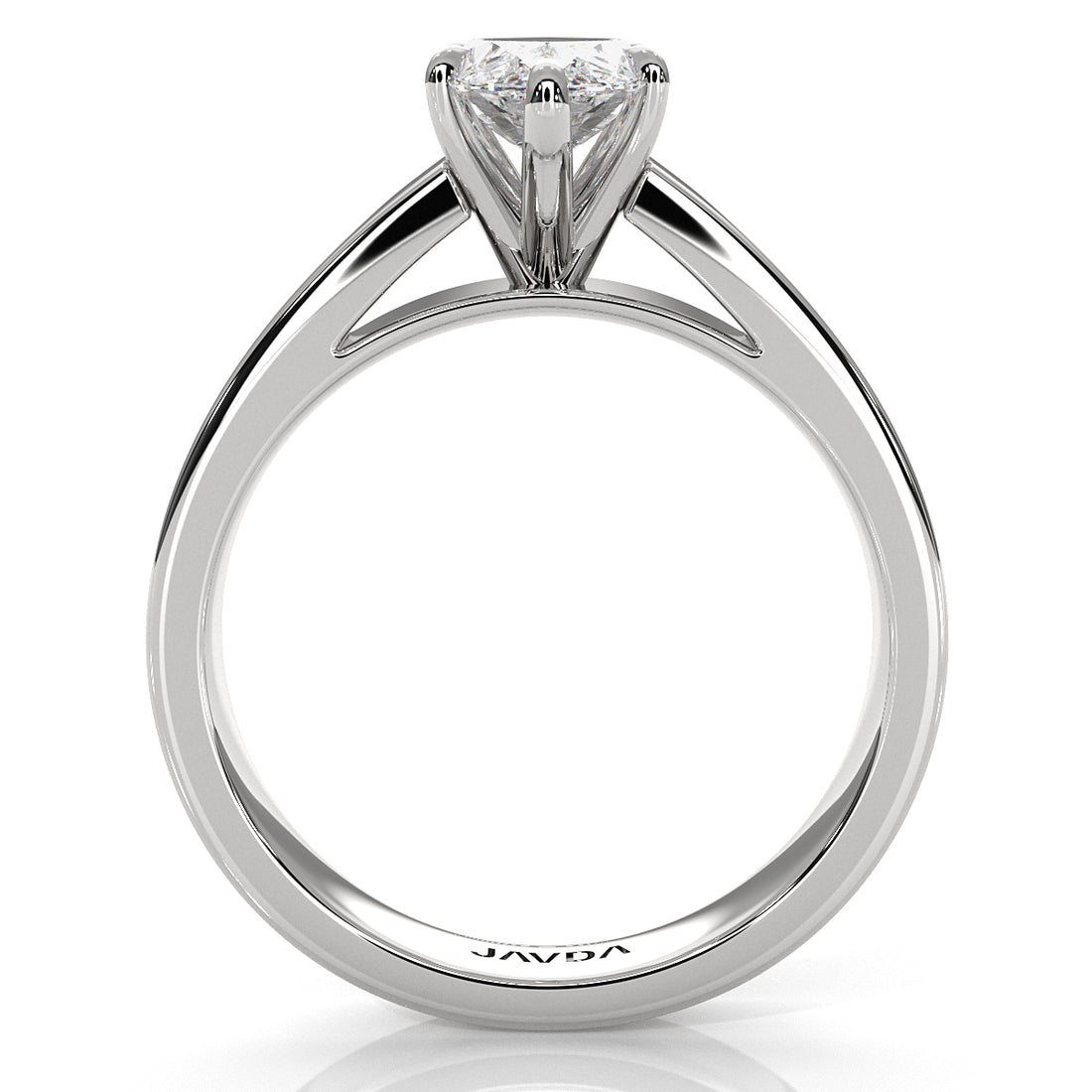 IGI Certified Lab Grown Diamond Cathedral Style Engagement Ring 6g Solitaire Setting 4.5mm 1.00 Ctw.