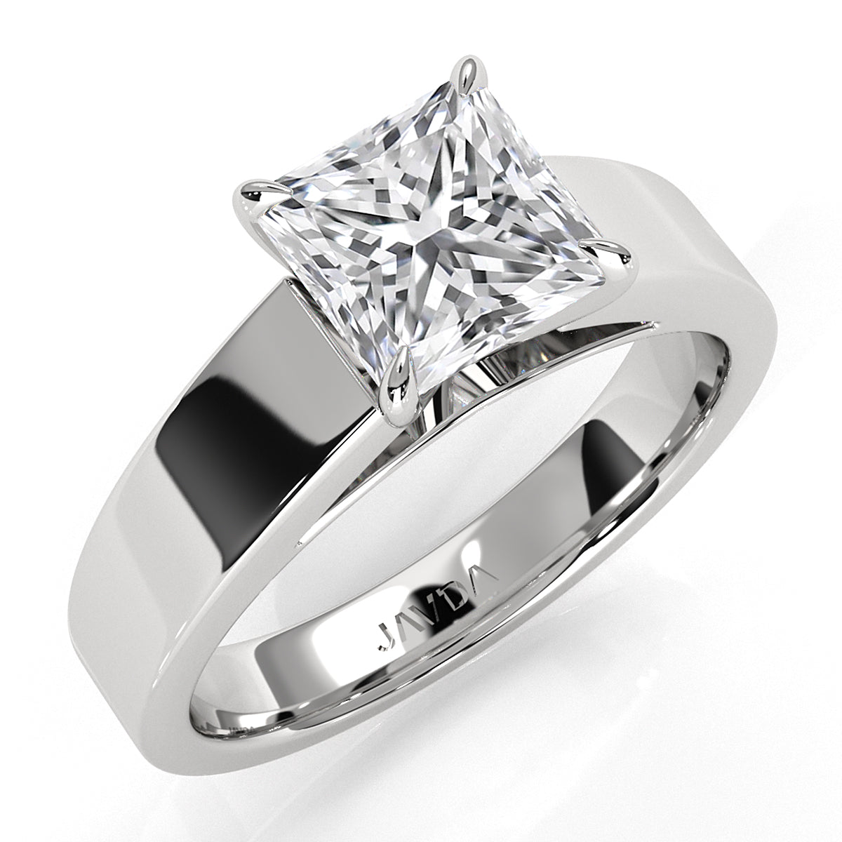IGI Certified Lab Grown Diamond Cathedral Style Engagement Ring 6g Solitaire Setting 4.5mm 1.00 Ctw.