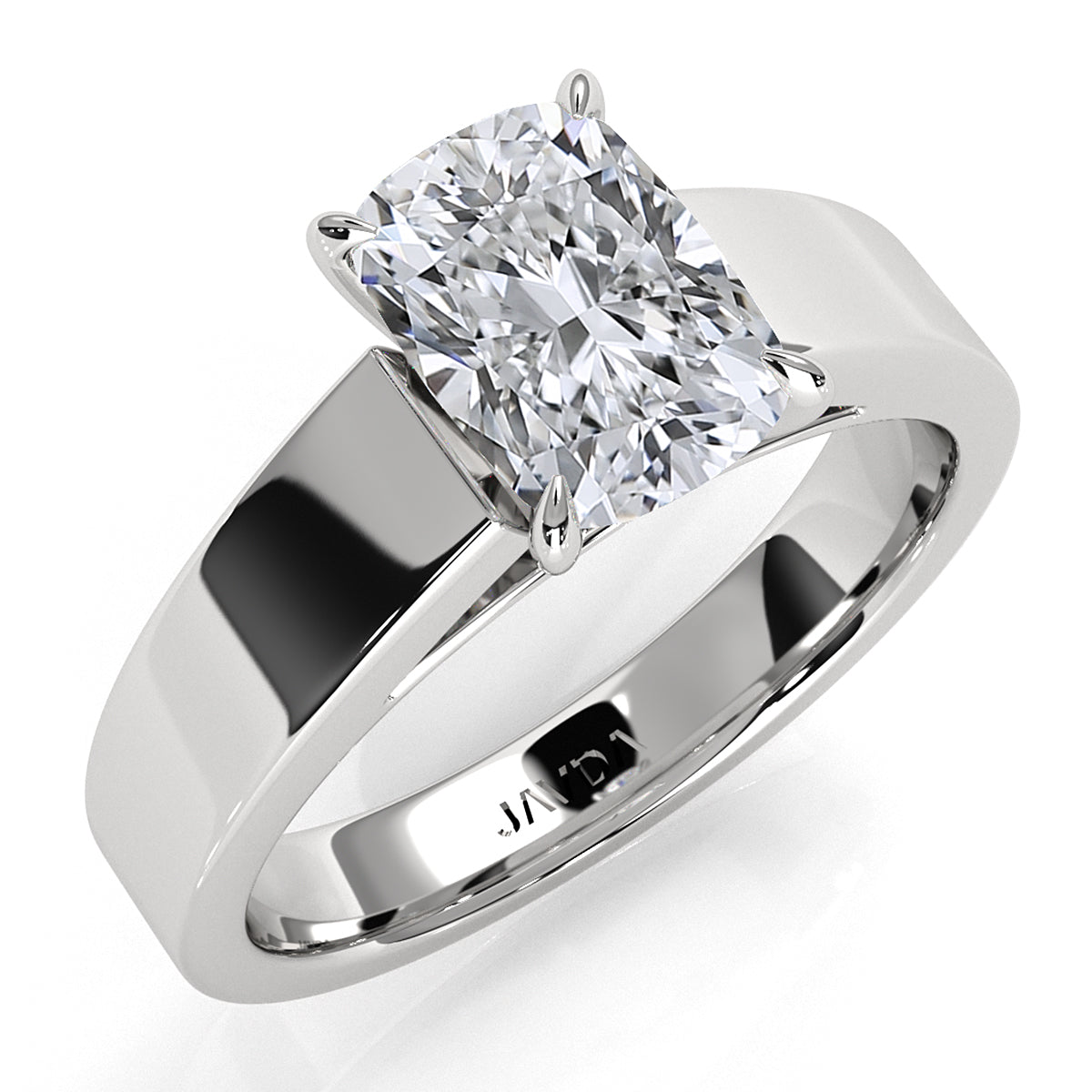 IGI Certified Lab Grown Diamond Cathedral Style Engagement Ring 6g Solitaire Setting 4.5mm 1.00 Ctw.
