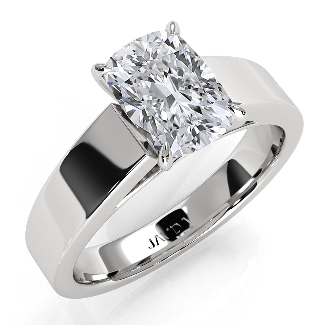 IGI Certified Lab Grown Diamond Cathedral Style Engagement Ring 6g Solitaire Setting 4.5mm 1.00 Ctw.