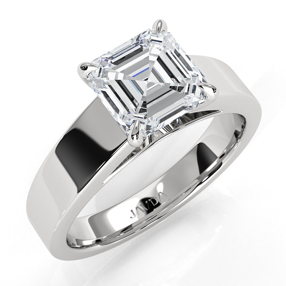 IGI Certified Lab Grown Diamond Cathedral Style Engagement Ring 6g Solitaire Setting 4.5mm 1.00 Ctw.