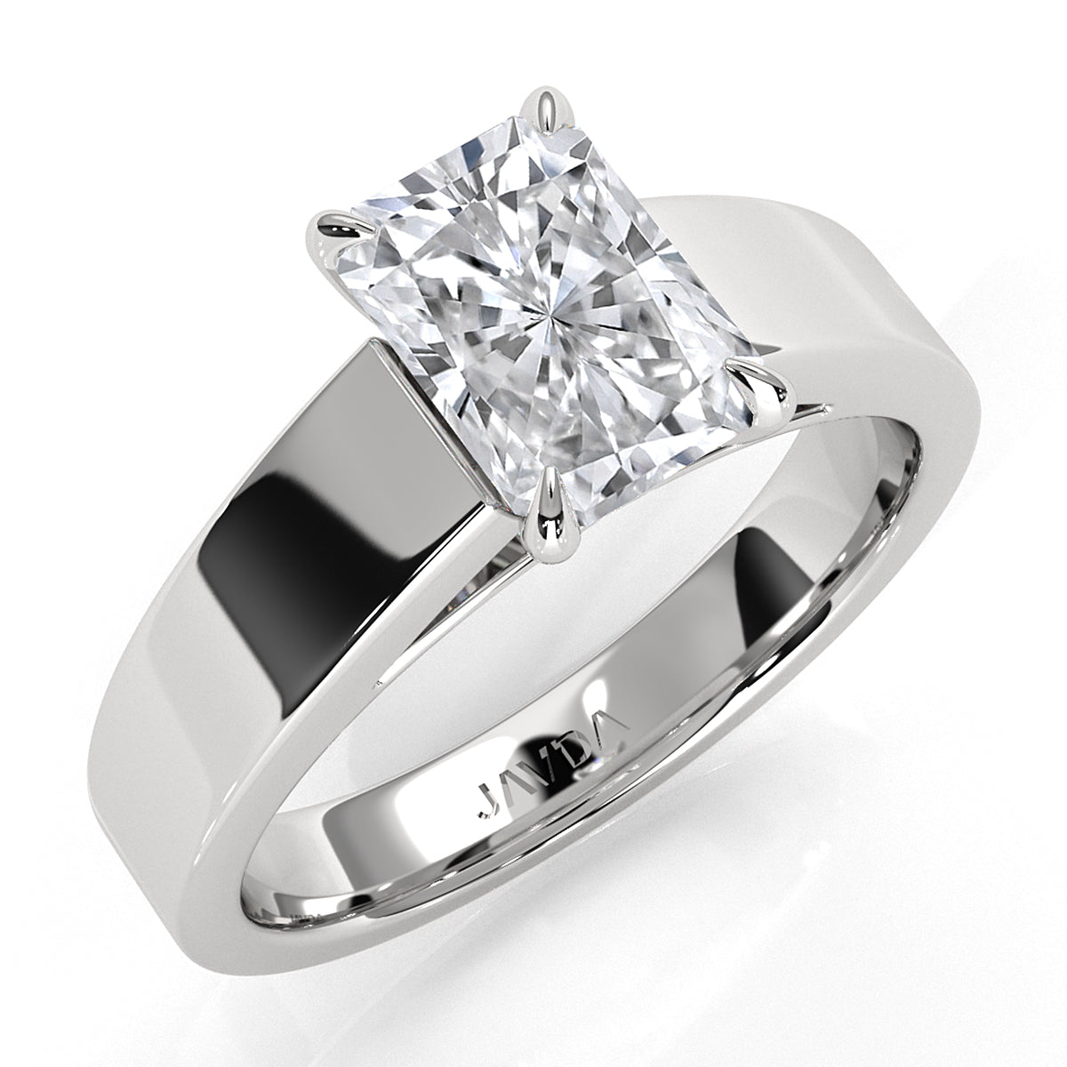 IGI Certified Lab Grown Diamond Cathedral Style Engagement Ring 6g Solitaire Setting 4.5mm 1.00 Ctw.